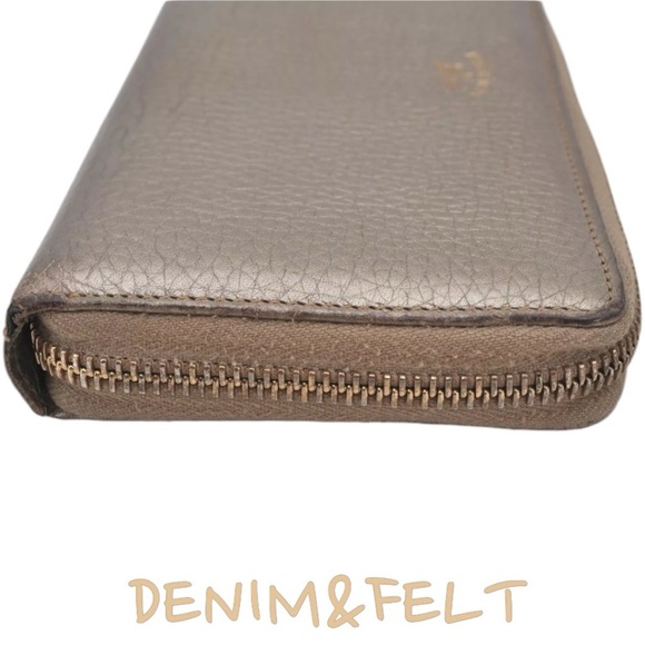 🤎GUCCI Bamboo Tassel Gold/Tan Leather Long Zip Around Wallet/Purse | PRELOVED🤎 - Picture 5 of 16